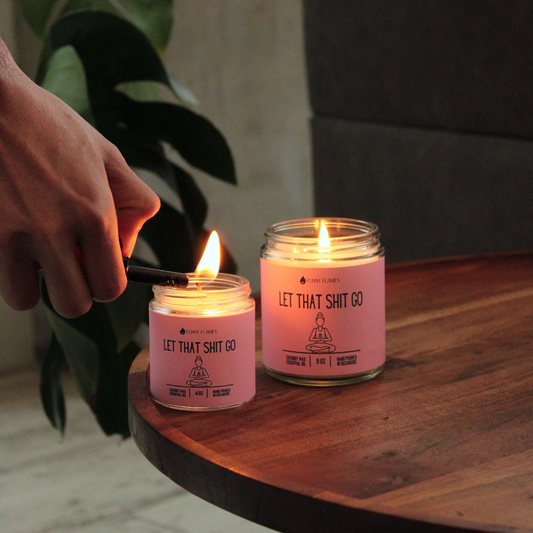 Let That Shit Go (pink)- Funny Candle